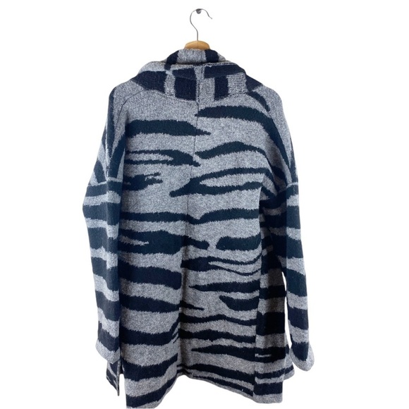 Anthropologie Moth Basel Zebra Print Longline Cardigan Sweater Size Medium - Picture 6 of 12